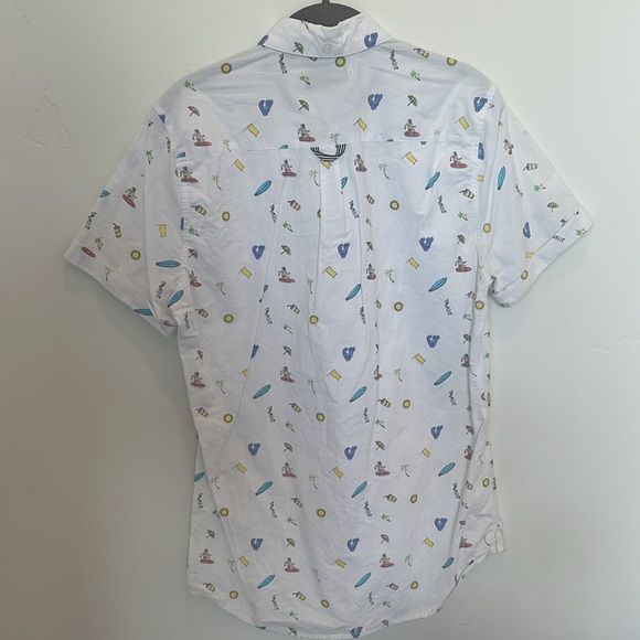 Sovereign Codes Men’s Size Small Tourist Surfer Print Short Sleeve Novelty Shirt - Picture 5 of 5